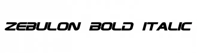 Zebulon Bold Italic  تنزيل الخطوط