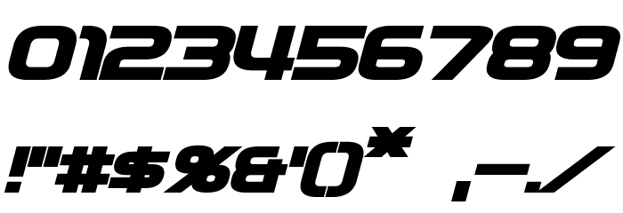 Zebulon Bold Italic Font OTHER CHARS