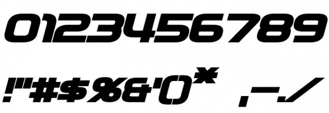 Zebulon Bold Italic Font OTHER CHARS