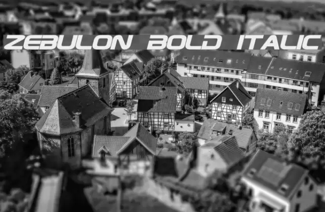 Zebulon Bold Italic Font examples