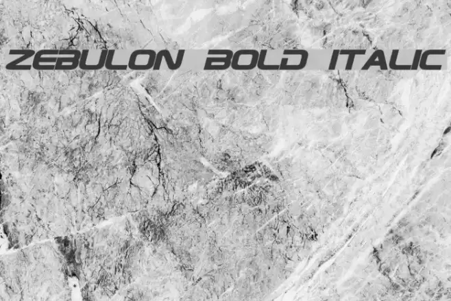 Zebulon Bold Italic Font examples