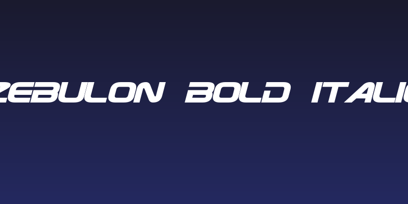 Zebulon Bold Italic Social Header