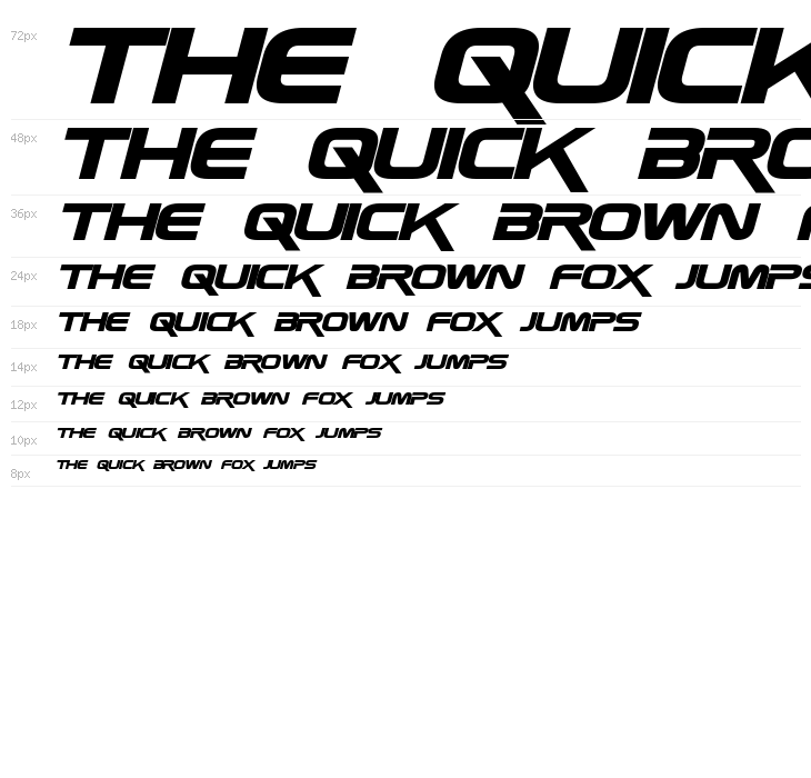 Zebulon Bold Italic Waterfall