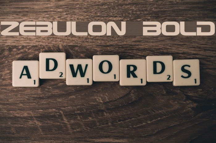 Zebulon Bold Font examples