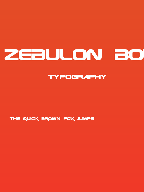 Zebulon Bold Poster