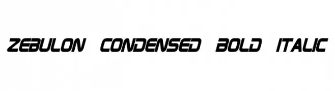 Zebulon Condensed Bold Italic  تنزيل الخطوط