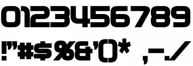 Zebulon Condensed Bold Font OTHER CHARS