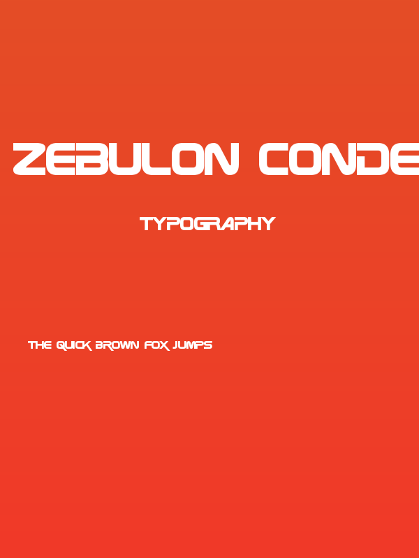 Zebulon Condensed Bold Poster