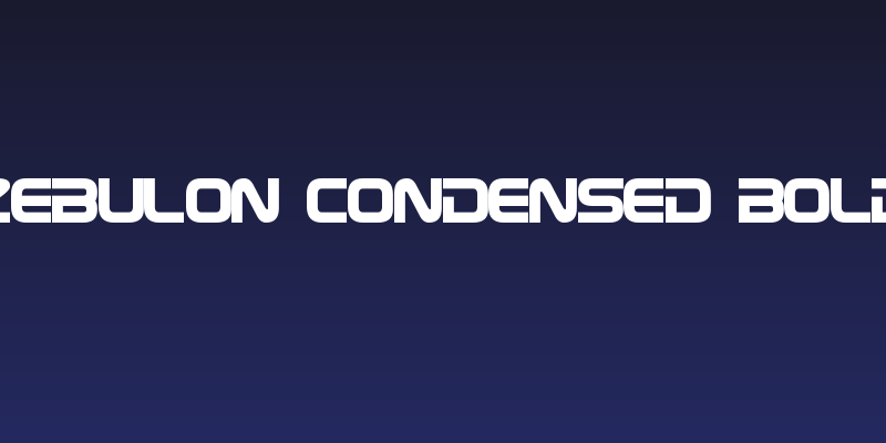 Zebulon Condensed Bold Social Header