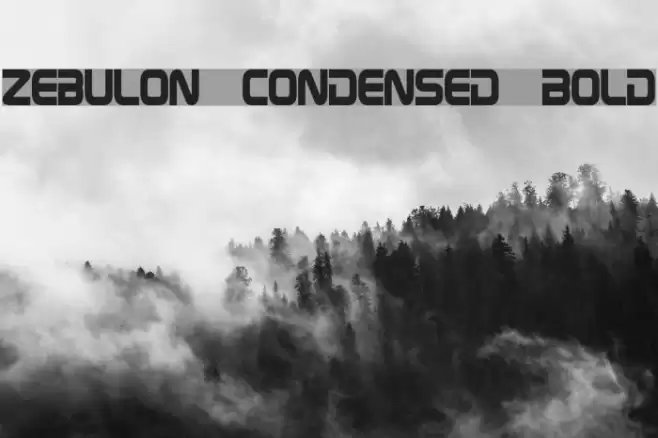 Zebulon Condensed Bold Font examples