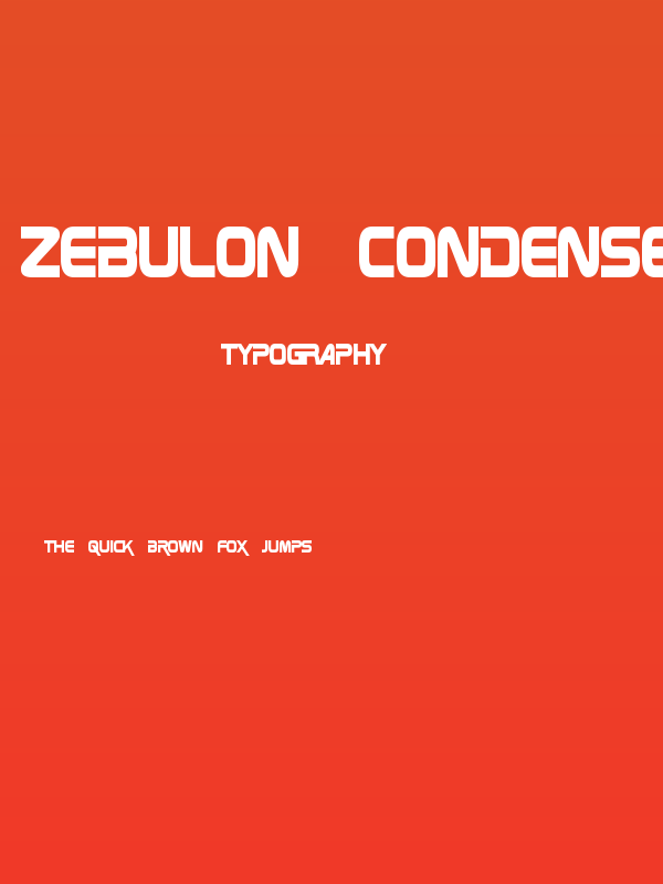 Zebulon Condensed Bold Poster