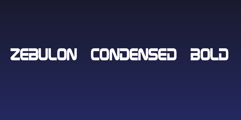 Zebulon Condensed Bold Social Header