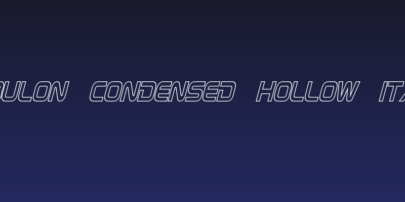 Zebulon Condensed Hollow Italic Social Header