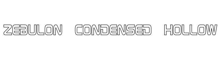 Zebulon Condensed Hollow  Frei Schriftart Herunterladen