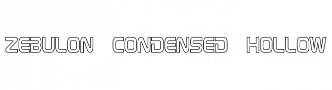 Zebulon Condensed Hollow  تنزيل الخطوط