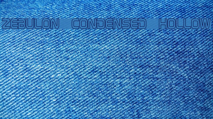 Zebulon Condensed Hollow Font examples