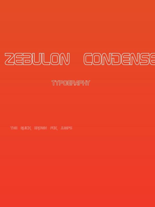 Zebulon Condensed Hollow Poster