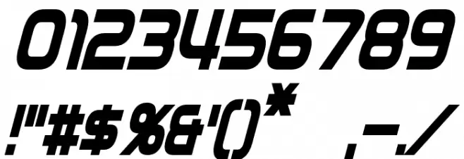 Zebulon Condensed Italic Font OTHER CHARS