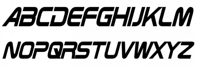 Zebulon Condensed Italic Polices MAJUSCULES