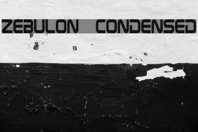 Zebulon Condensed Font examples