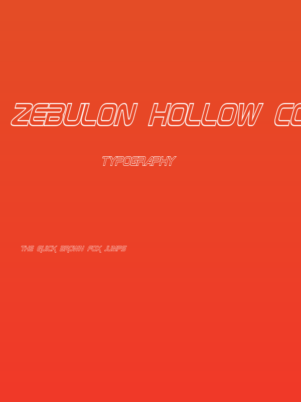 Zebulon Hollow Condensed Italic Poster