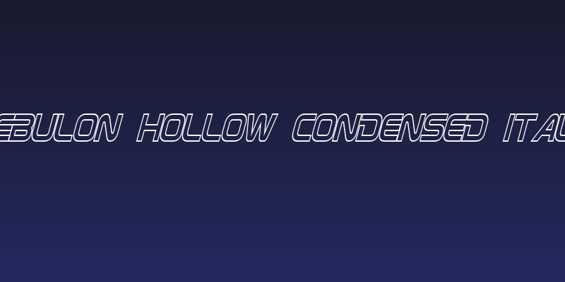 Zebulon Hollow Condensed Italic Social Header