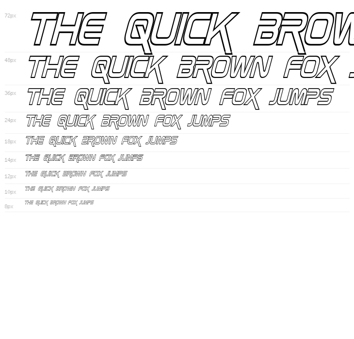 Zebulon Hollow Condensed Italic Waterfall