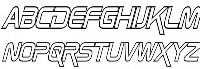 Zebulon Hollow Condensed Italic Fuentes MINÚSCULAS