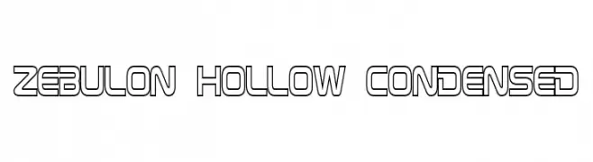 Zebulon Hollow Condensed  les polices de caractères gratuit tlcharger