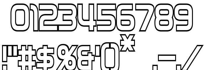 Zebulon Hollow Condensed Font OTHER CHARS