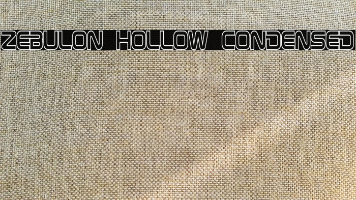 Zebulon Hollow Condensed Font examples