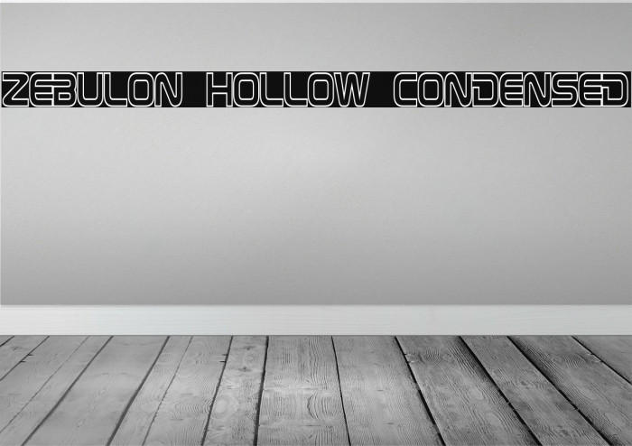 Zebulon Hollow Condensed Font examples