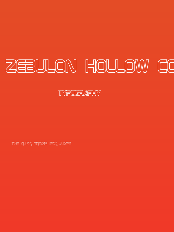 Zebulon Hollow Condensed Poster
