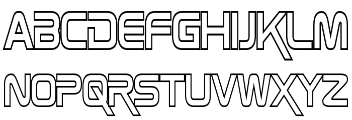 Zebulon Hollow Condensed Font LOWERCASE
