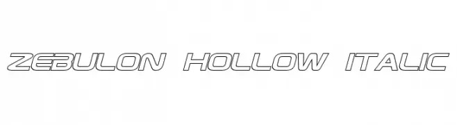 Zebulon Hollow Italic  تنزيل الخطوط