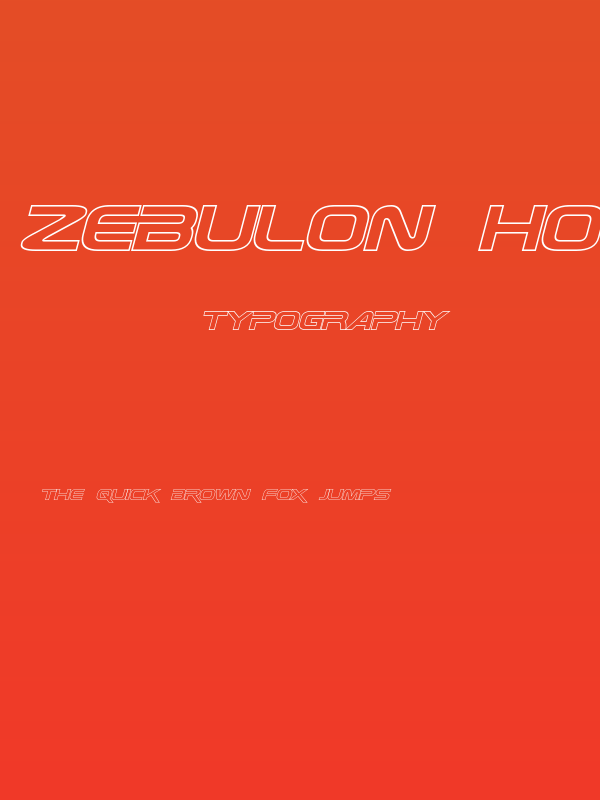 Zebulon Hollow Italic Poster