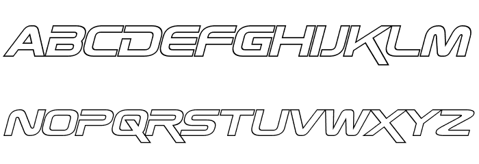 Zebulon Hollow Italic Font LOWERCASE