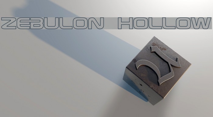 Zebulon Hollow Font examples
