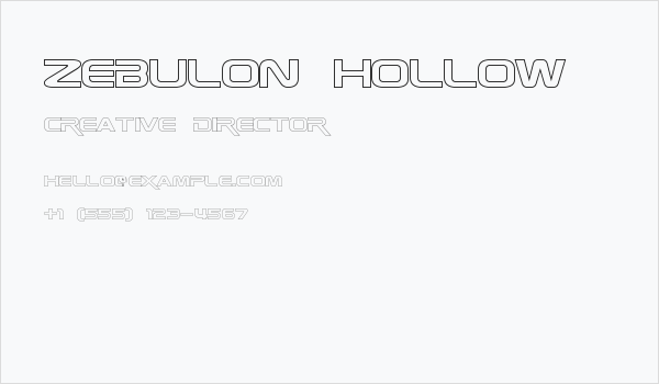 Zebulon Hollow Business Card
