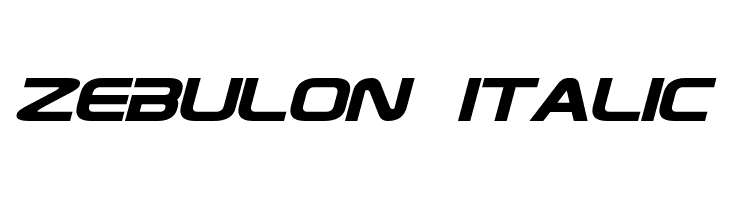 Zebulon Italic Schriftart