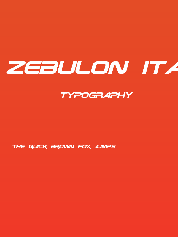 Zebulon Italic Poster