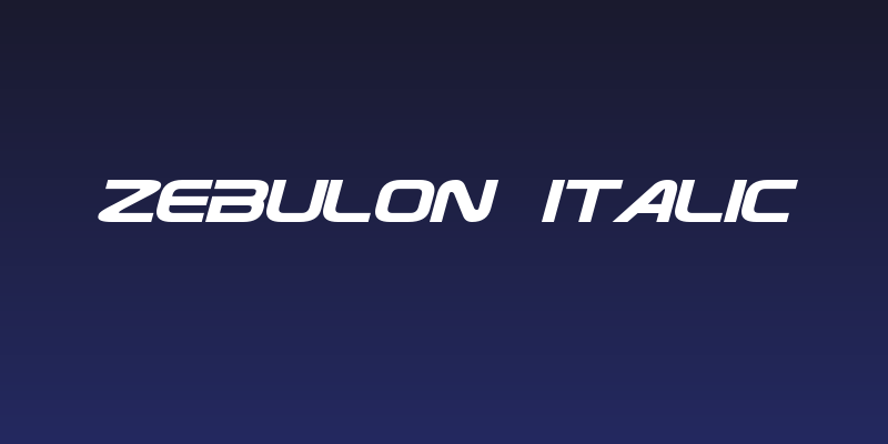 Zebulon Italic Social Header