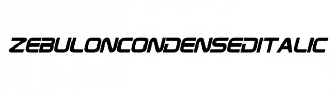 ZebulonCondensed Italic  font caratteri gratis