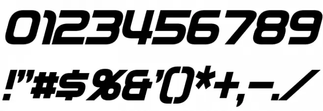 ZebulonCondensed Italic Font OTHER CHARS