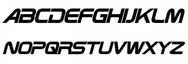 ZebulonCondensed Italic フォント 大文字
