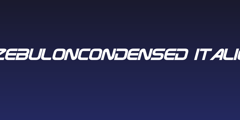 ZebulonCondensed Italic Social Header