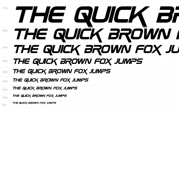 ZebulonCondensed Italic Waterfall