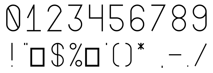 Zector Font OTHER CHARS