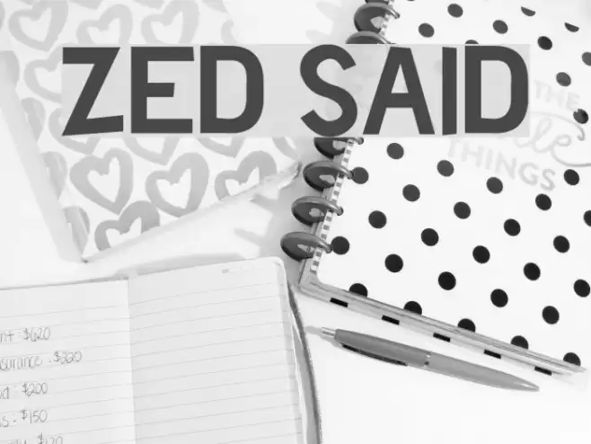 Zed Said Font examples