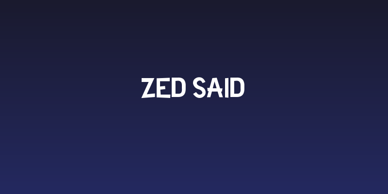 Zed Said Social Header